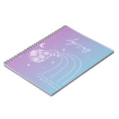 Aquarius zodiac horoscoop-sterbordgradiënt notitieboek (Linkerzijde)