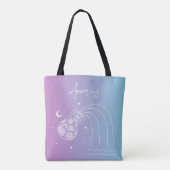 Aquarius zodiac horoscoop-sterbordgradiënt tote bag (Achterkant)