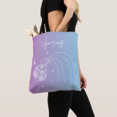 Aquarius zodiac horoscoop-sterbordgradiënt tote bag (Dichtbij)