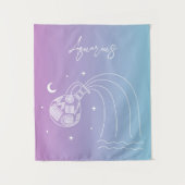 Aquarius zodiac horoscoop-sterbordgradiënt wandkleed (Voorkant)