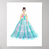 Aquarius Zodiac Illustration – Hand Drawn Poster (Voorkant)