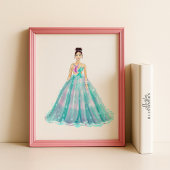 Aquarius Zodiac Illustration – Hand Drawn Poster