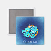 aquarius zodiac magnet (Voorkant / Achterkant)