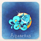 aquarius zodiac onderzetters (Voorkant)