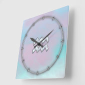 Aquarius Zodiac op moeder van parelstijl Vierkante Klok (Hoek)