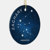 Aquarius Zodiac Ornament Gepersonaliseerde Zodiac  (Rechts)