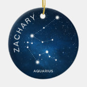 Aquarius Zodiac Ornament Gepersonaliseerde Zodiac  (Voorkant)