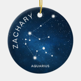 Aquarius Zodiac Ornament Gepersonaliseerde Zodiac 