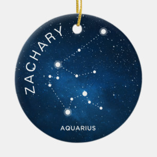 Aquarius Zodiac Ornament Gepersonaliseerde Zodiac 