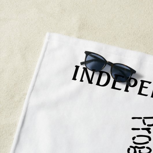 Aquarius Zodiac PERSONALIZED Trendy Text Strandlaken (In situ)