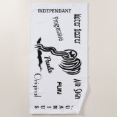 Aquarius Zodiac PERSONALIZED Trendy Text Strandlaken (Voorkant)