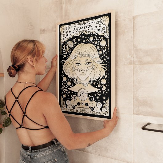 Aquarius Zodiac Poster - Innovatief en Uniek