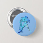 Aquarius Zodiac Round Pin Ronde Button 5,7 Cm (Voorkant /achterkant)