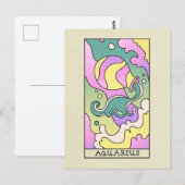 Aquarius Zodiac Sign Abstract Art Briefkaart (Voorkant / Achterkant)