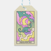 Aquarius Zodiac Sign Abstract Art  Cadeaulabel (Voorkant)