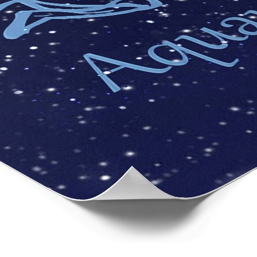 Aquarius Zodiac Sign and Constellation Poster (Hoek)