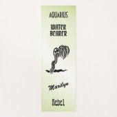 Aquarius Zodiac Sign. and Symbol Green Yogamat (Voorkant)