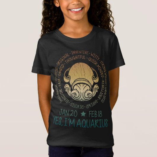 Aquarius Zodiac Sign - Aquarius Personality Featur T-shirt (Voorkant)