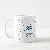 Aquarius Zodiac Sign Astrology Birthday Blue White Koffiemok (Links)