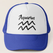 Aquarius Zodiac Sign Astrology Horoscope Trucker Pet (Voorkant)