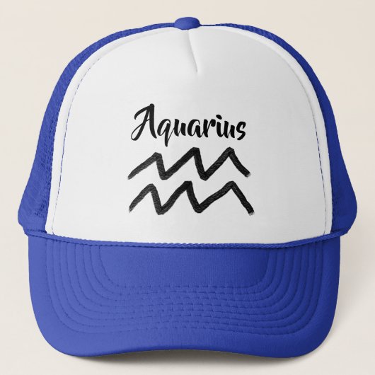 Aquarius Zodiac Sign Astrology Horoscope Trucker Pet (Voorkant)