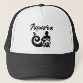 Aquarius Zodiac Sign Astrology Horoscope Trucker Pet (Voorkant)
