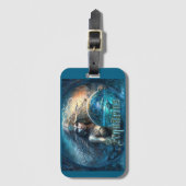 Aquarius Zodiac Sign Bagagelabel (Voorkant (verticaal))