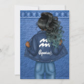 Aquarius Zodiac Sign Birthday Party Invitation Kaart (Voorkant)