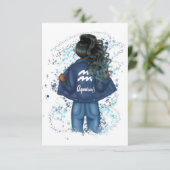 Aquarius Zodiac Sign Birthday Party Invitation Kaart (Staand voorkant)
