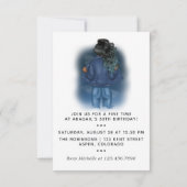 Aquarius Zodiac Sign Birthday Party Invitation Kaart (Achterkant)