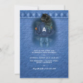 Aquarius Zodiac Sign Birthday Party Invitation Kaart (Achterkant)