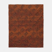 Aquarius Zodiac Sign Brown Mahogany Style Fleece Deken (Voorkant)