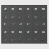Aquarius Zodiac Sign Carbon Style Cadeaupapier (Vlak)