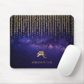 Aquarius Zodiac Sign Computer Mousepad Muismat (Met muis)
