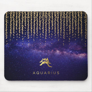 Aquarius Zodiac Sign Computer Mousepad Muismat