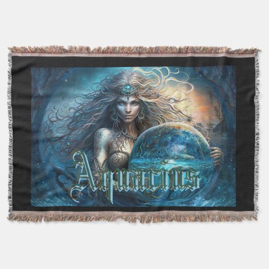 Aquarius Zodiac Sign Deken (Voorkant)