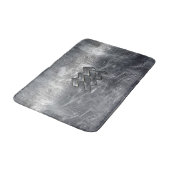 Aquarius Zodiac Sign Distress Silver Steel Badmat (Gekanteld)