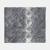 Aquarius Zodiac Sign Distress Silver Steel Fleece Deken (Voorkant (Horizontaal))