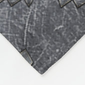 Aquarius Zodiac Sign Distress Silver Steel Fleece Deken (Hoek)