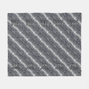 Aquarius Zodiac Sign Distress Silver Steel Fleece Deken