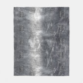 Aquarius Zodiac Sign Distress Silver Steel Fleece Deken (Voorkant)