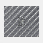 Aquarius Zodiac Sign Distress Silver Steel Fleece Deken (Voorkant (Horizontaal))