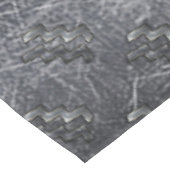 Aquarius Zodiac Sign Distress Silver Steel Tafelkleed (Gekanteld)