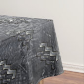 Aquarius Zodiac Sign Distress Silver Steel Tafelkleed (Voorbeeld)