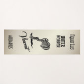Aquarius Zodiac Sign en Symbool Antiek Gold Yogamat (Voorkant (horizontaal))