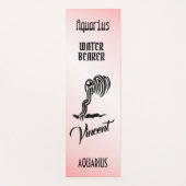 Aquarius Zodiac Sign. en Symbool Roze Yogamat (Voorkant)