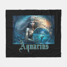 Aquarius Zodiac Sign Fleece Deken