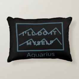 Aquarius Zodiac Sign Fun Quote Modern Accent Kussen