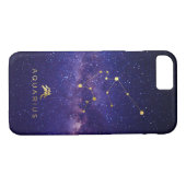 Aquarius Zodiac Sign Galaxy IPhone Case (Achterkant (Horizontaal))