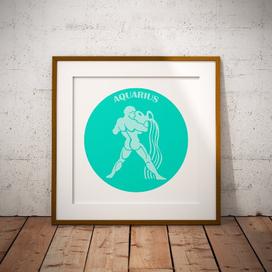 Aquarius, Zodiac Sign, Horoscope, Astrology Foto Afdruk